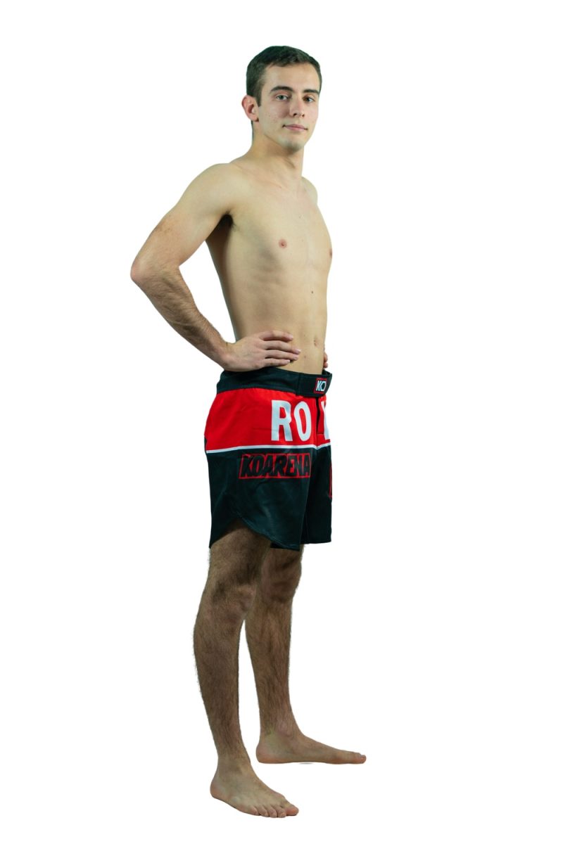 KOARENA Big Roll Fight Shorts Negro Rojo - Imagen 5