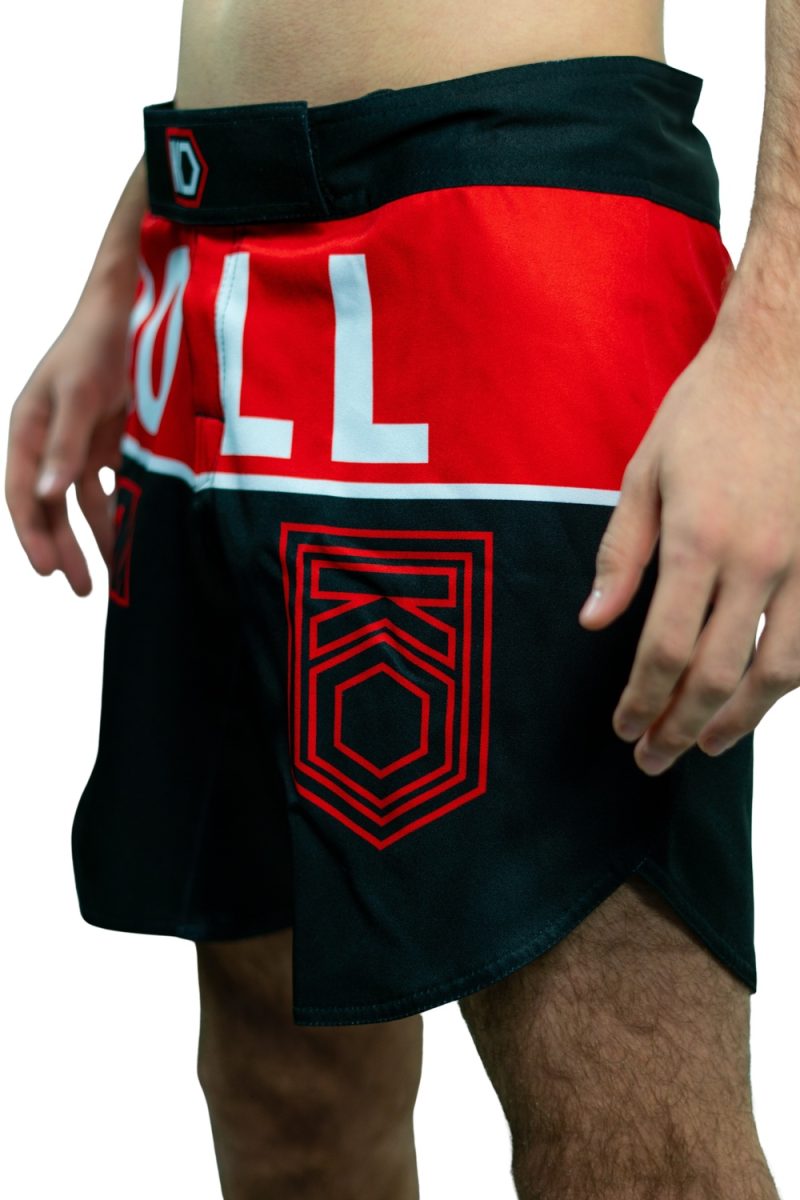 KOARENA Big Roll Fight Shorts Negro Rojo - Imagen 3