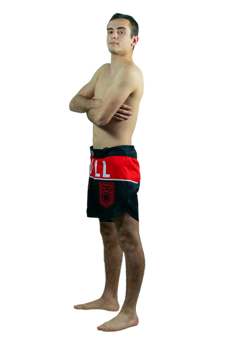 KOARENA Big Roll Fight Shorts Negro Rojo - Imagen 4
