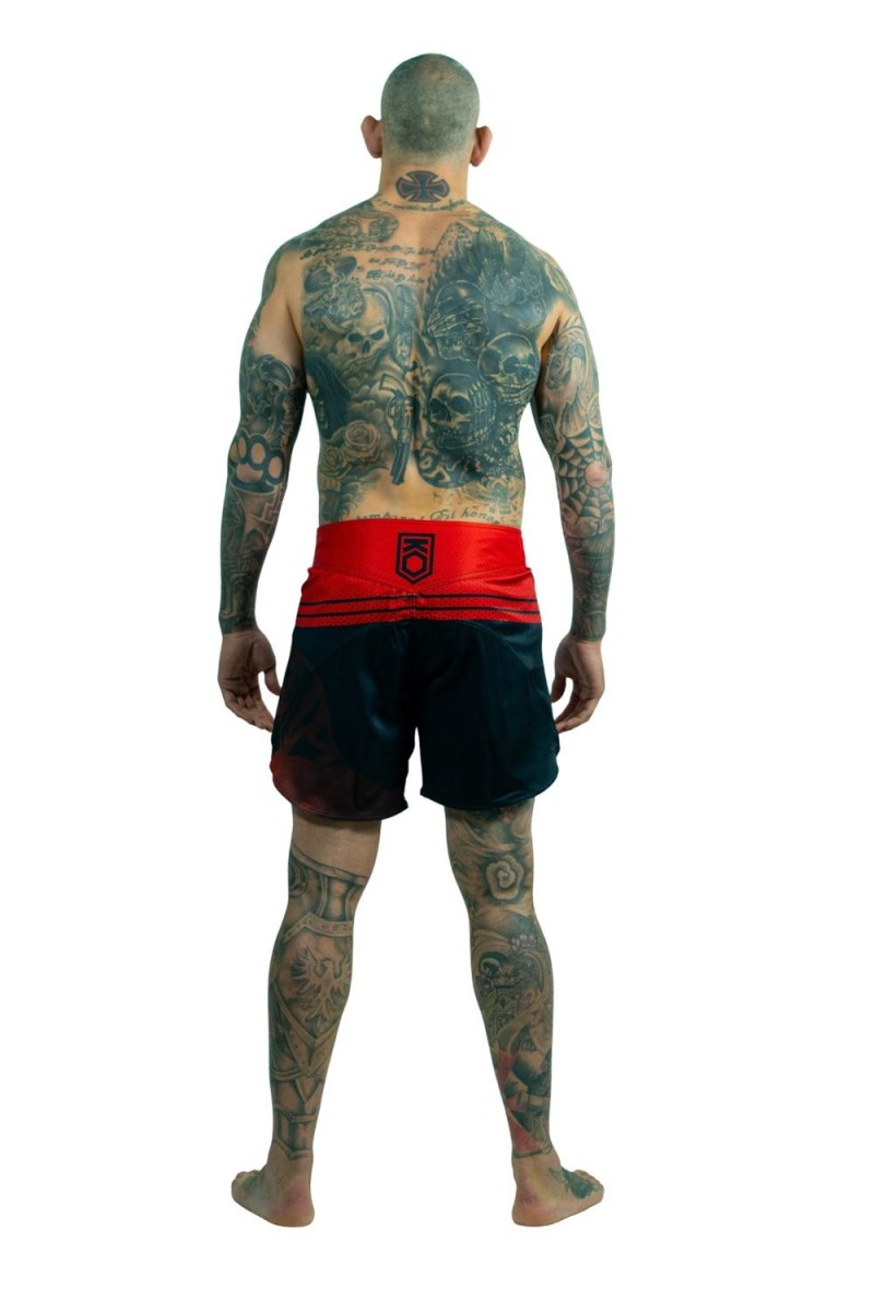 KOARENA Cali Bear Fight Shorts Rojo Azul - Imagen 3