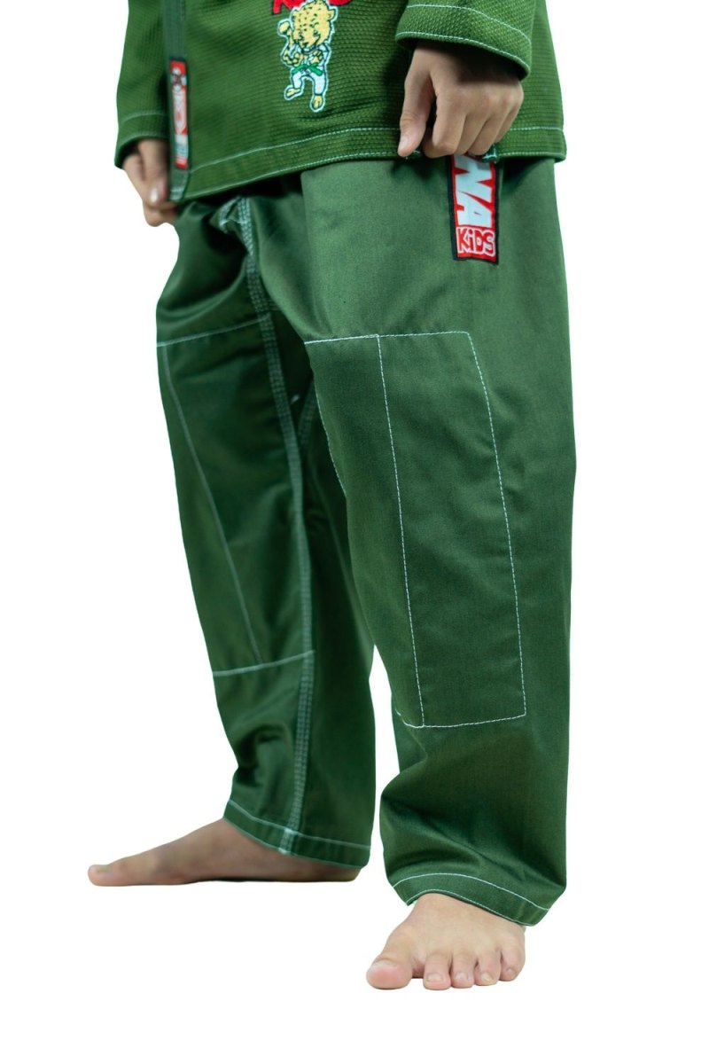KOARENA Chita V2 Kids BJJ Gi Verde Militar - Imagen 5