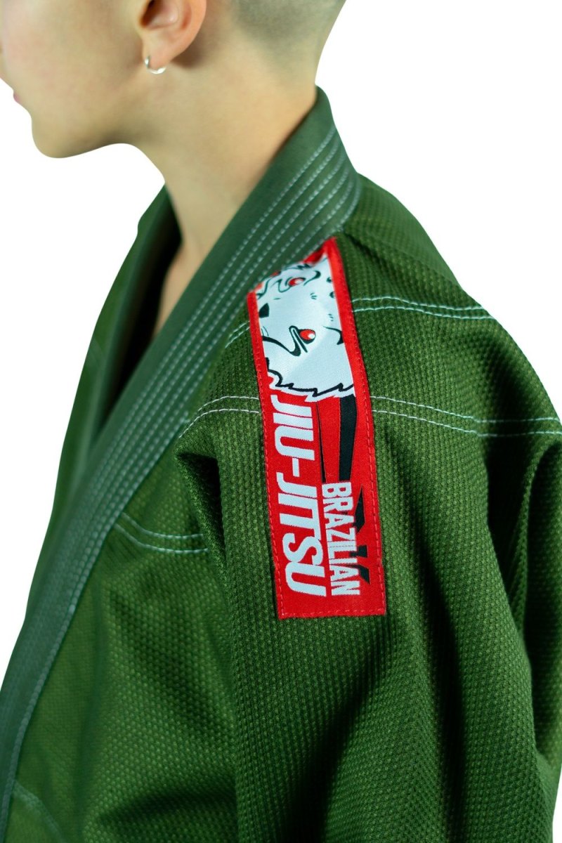 KOARENA Chita V2 Kids BJJ Gi Verde Militar - Imagen 4