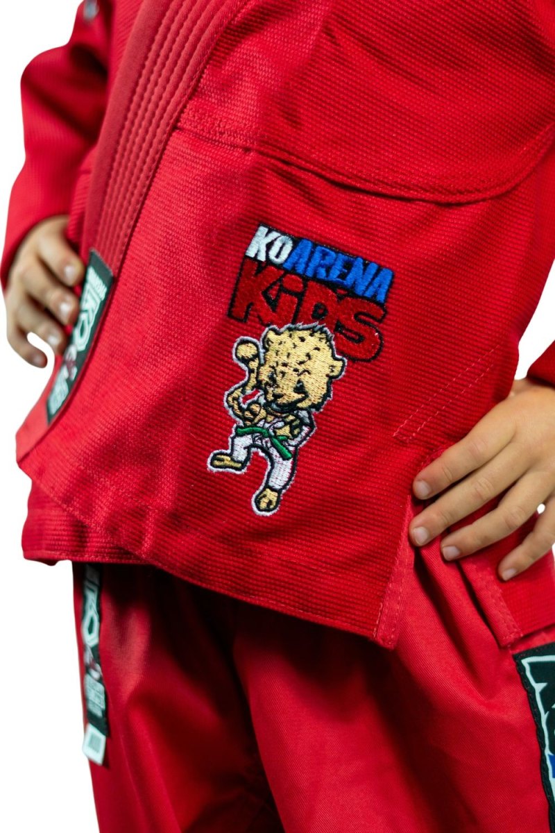 KOARENA Chita V2 Kids BJJ Gi Rojo - Imagen 3