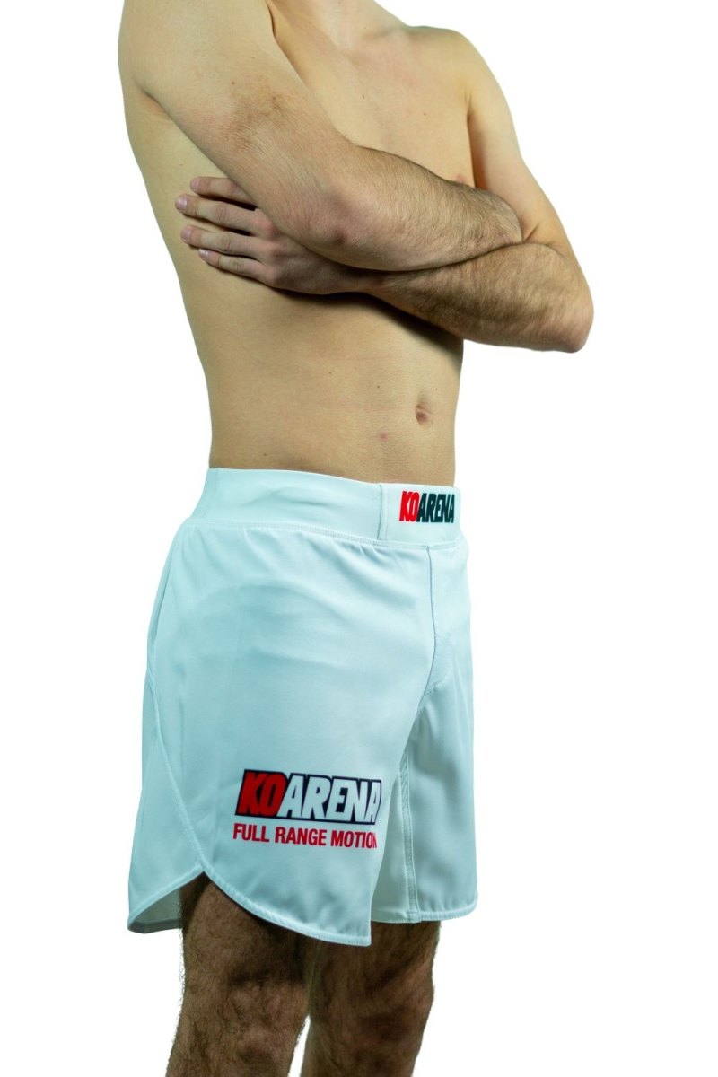 KOARENA Crossbreed Fight Shorts Blanco - Imagen 3