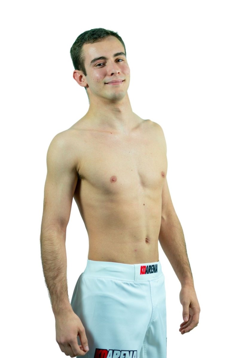 KOARENA Crossbreed Fight Shorts Blanco - Imagen 4