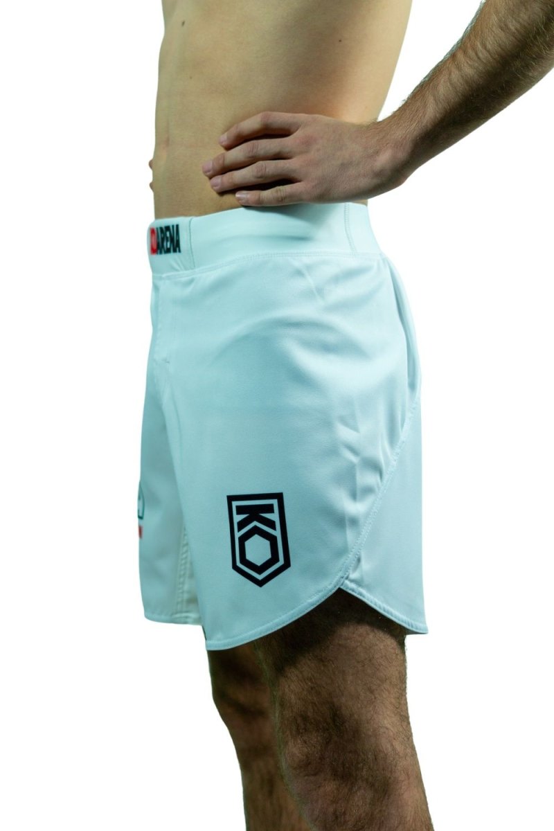 KOARENA Crossbreed Fight Shorts Blanco - Imagen 5
