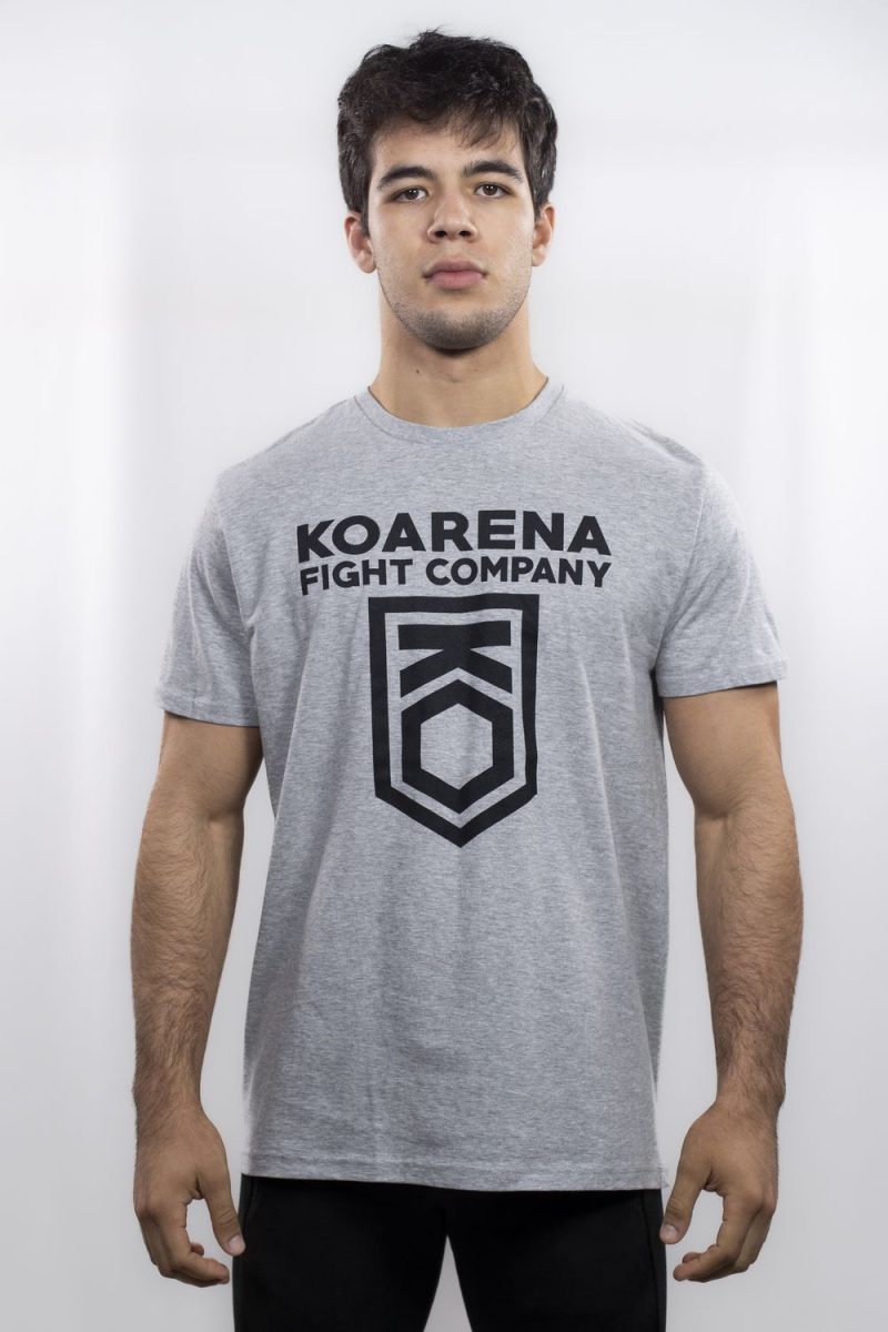 KOARENA Fight Company Logo T-Shirt Gris - Imagen 2