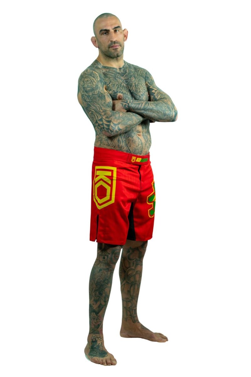 KOARENA Jiu Jitsu Brazilian Flag Shorts Rojo - Imagen 5