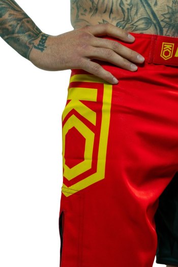 Alternative view of KOARENA Jiu Jitsu Brazilian Flag Shorts Rojo