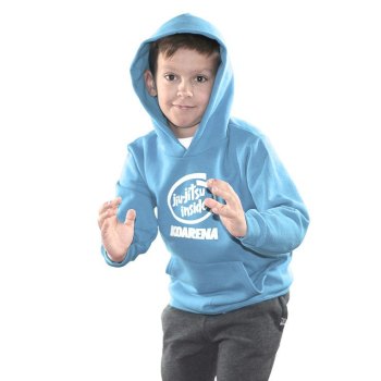 Alternative view of KOARENA Jiu Jitsu Inside Kids Hoodie Celeste