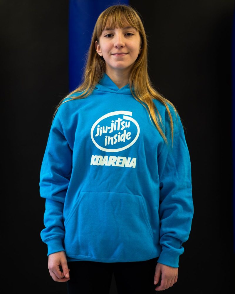 KOARENA Jiu Jitsu Inside Kids Hoodie Celeste - Imagen 5