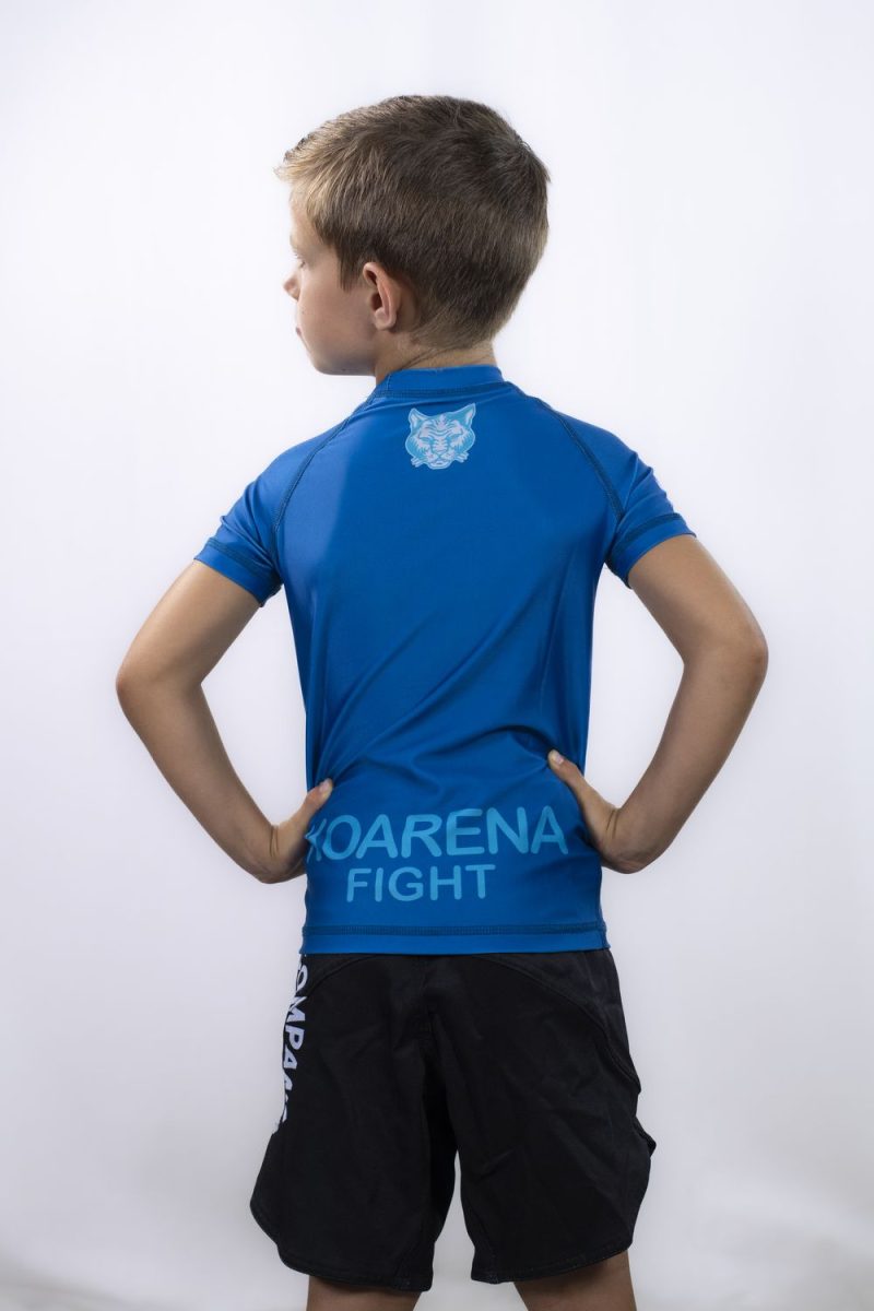 KOARENA Tiger Rashguard Kids SS Azul - Imagen 2